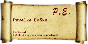 Pavelka Emőke névjegykártya
